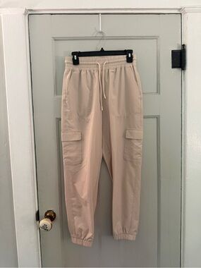 Old Navy Beige Cargo Jogger Track Pants